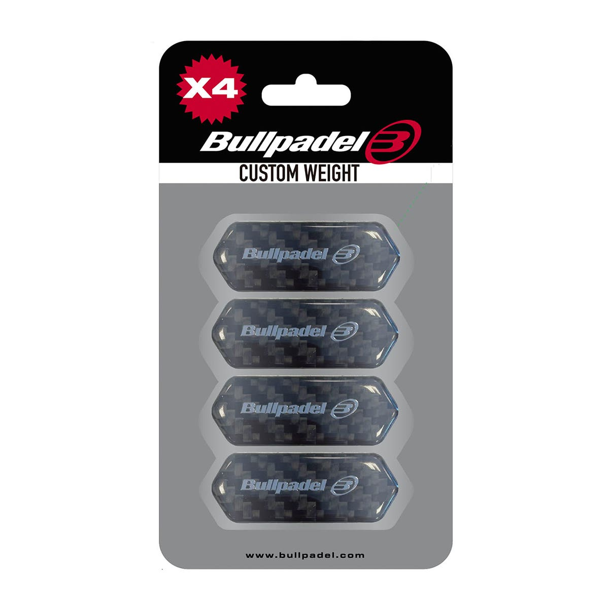 Blister (4 Pcs) Protector Bullpadel Custom Weight Black